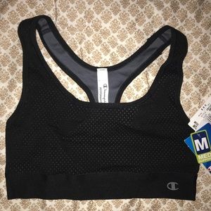 NEW Champion Sports Bra - Black Mesh